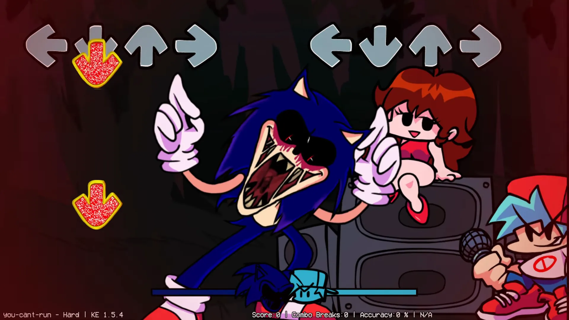 Sonic.exe over HD Sonic (updated sprites) [Friday Night Funkin'] [Mods]