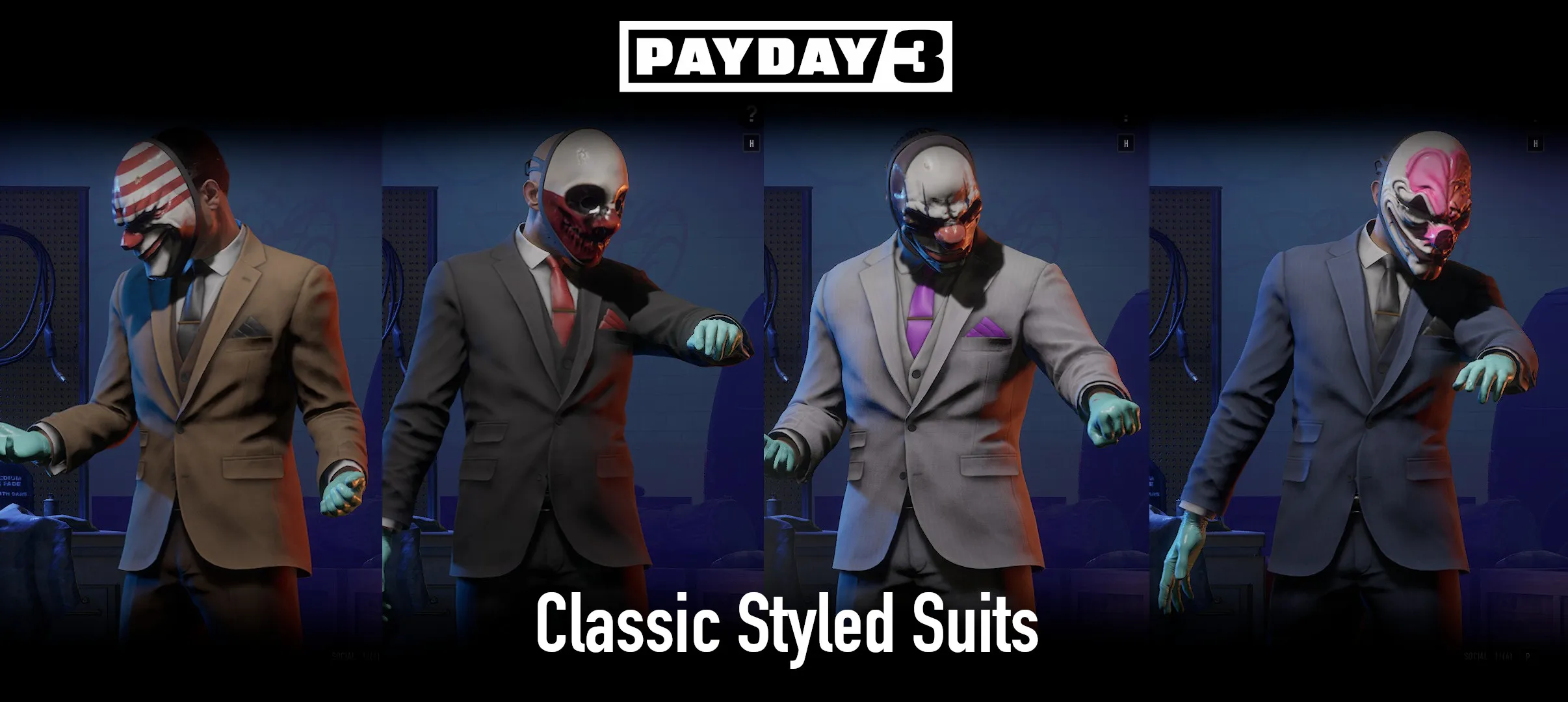 Classic Styled Suits by HedyL - PAYDAY 3 Mods | ModWorkshop