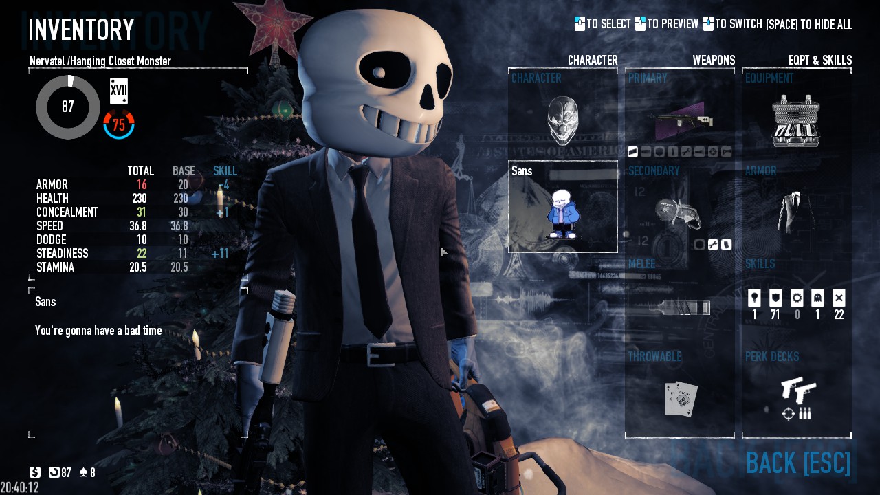 undertale characters - PAYDAY 2 Mods - ModWorkshop