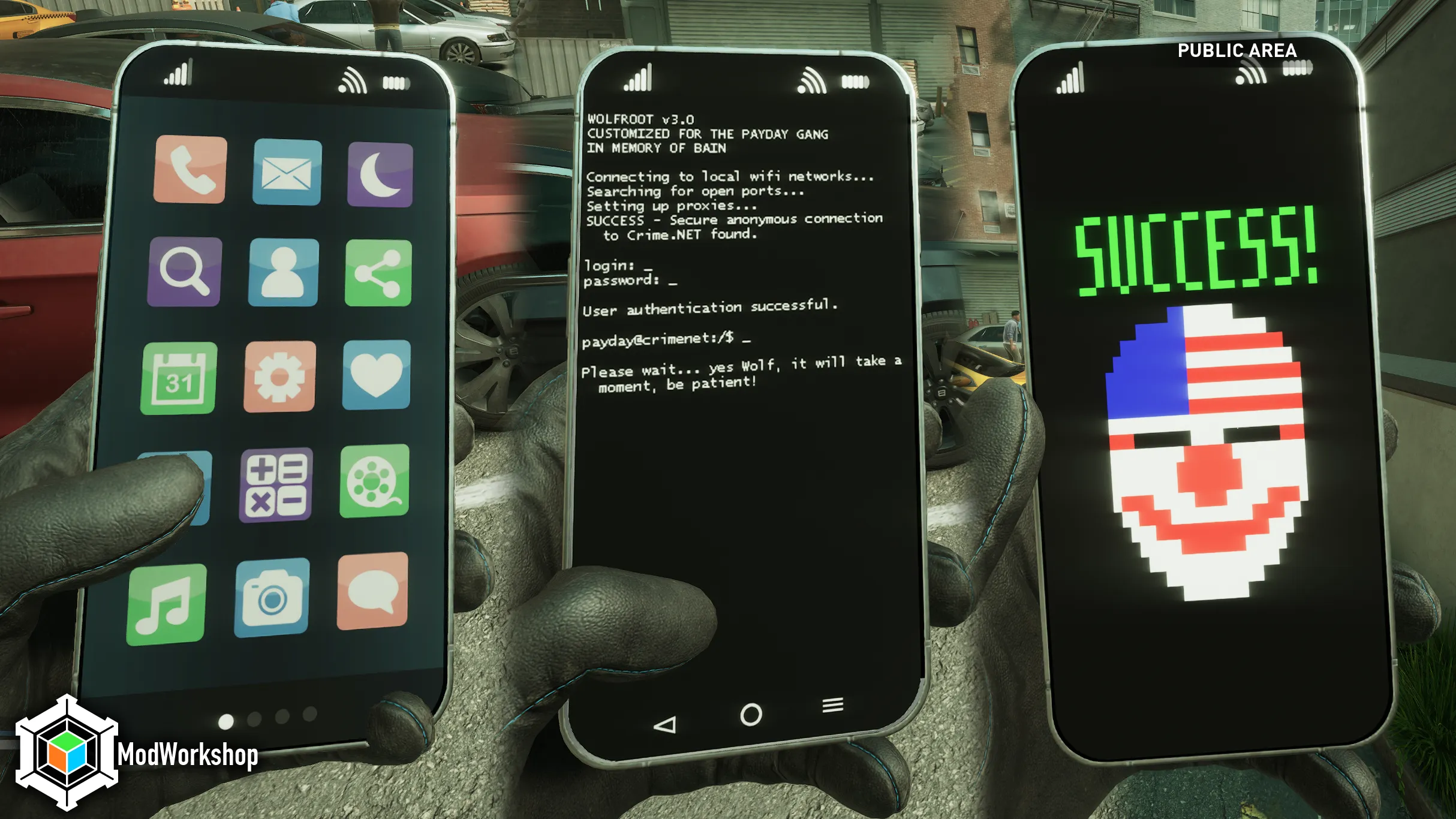 Immersive Phone Screens - PAYDAY 3 Mods - ModWorkshop