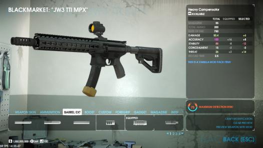 John Wick Chapter 3 Tti Mpx Markings For Signature Smg Payday 2 Mods Modworkshop 3383