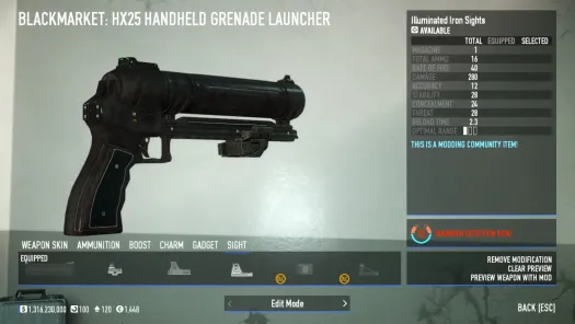 HX25 Handheld Grenade Launcher by >:3 - PAYDAY 2 Mods | ModWorkshop