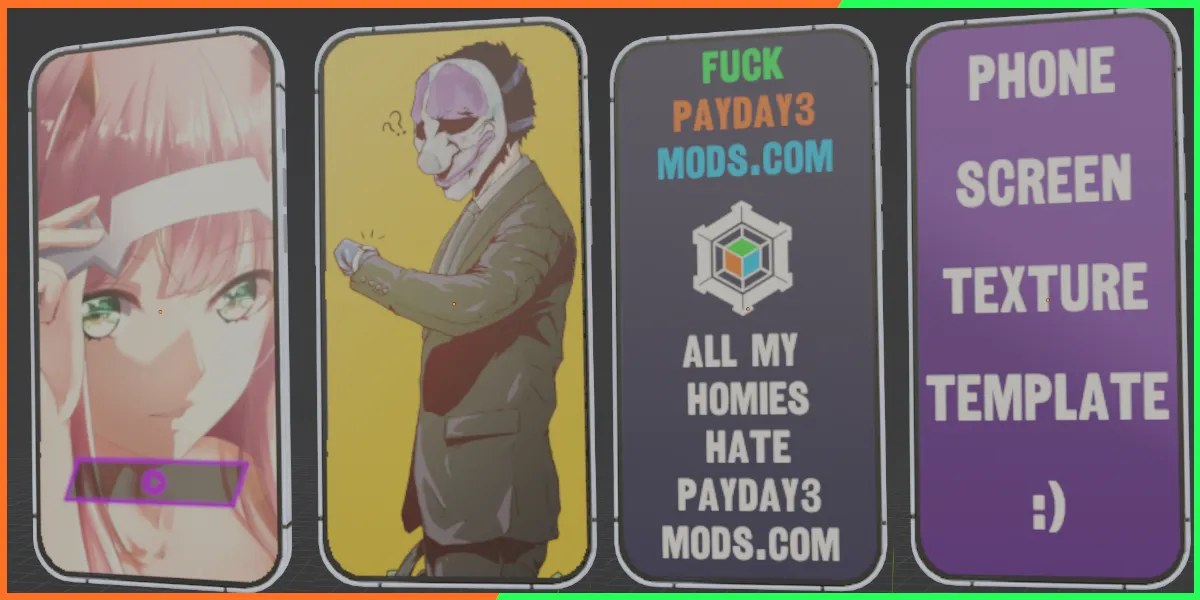 Phone Screen Template - PAYDAY 3 Mods - ModWorkshop