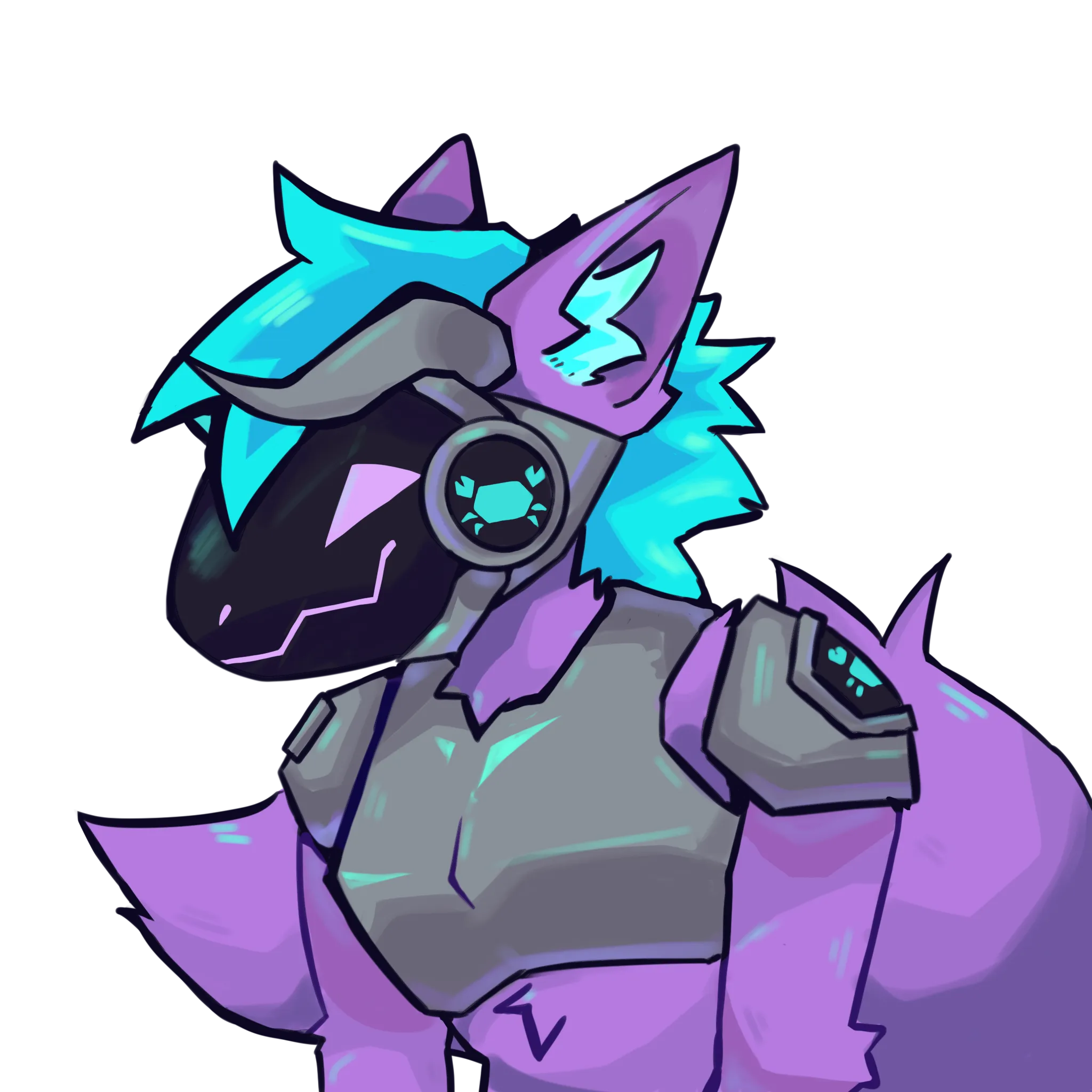 Protogen boy concept :3 (commission) by DiscordTheGE on Newgrounds